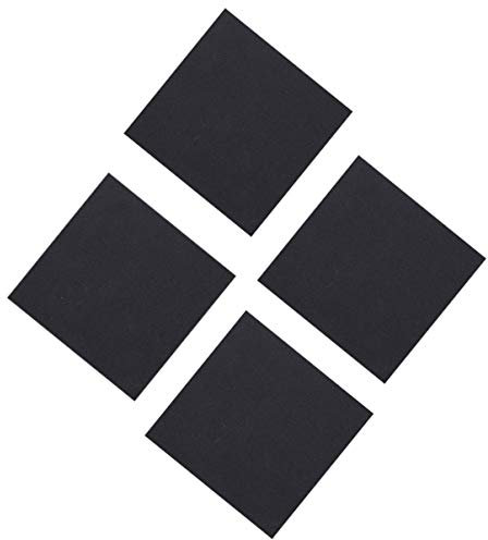 Healeved Eva Anti-vibration Pads 5pcs 150x150x5mm Black One-sided Adhesive Vibration Isolation Mats for Pumps and Machinery Noise Reduction