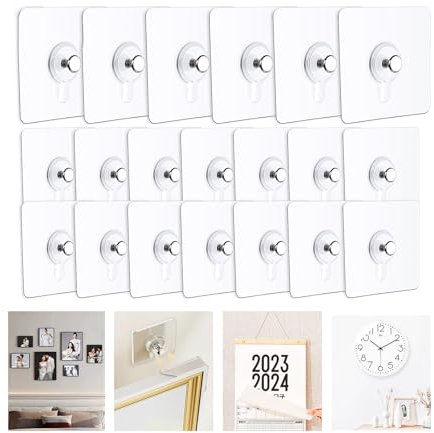 Ganci Adesivi per Quadri 20 Pezzi Chiodi per Quadri Muro, Appendi Quadri Senza Chiodi, Chiodi Adesivi per Quadri Muro per Appendere Fotografie, Quadri, Orologi