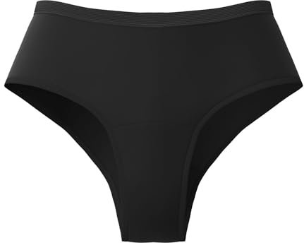 ich-zapfe.de Weekiss Boyshort Periodenunterwäsche, Menstruationsunterwäsche, Periodenslip, Schwarz, XXL (44), 3 Stück