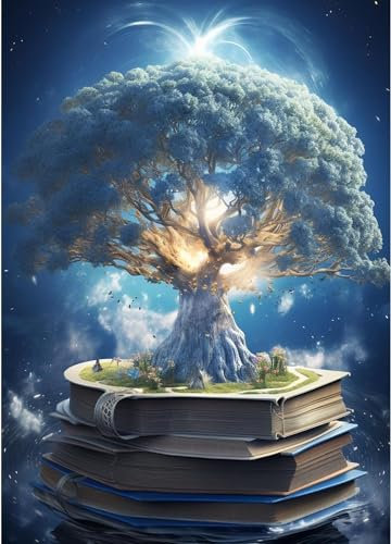 Arbre Blanc dans Le Livre de rêves – Puzzle en Bois de 3000 pièces – Puzzle de Divertissement au Sol pour Adultes et Adolescents