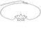LEGENTLISUR Bracelet De Cheville En Argent Sterling De Cheville Ajustable Bijoux Bracelet De Cheville Lotus Bracelet Fleur De Lotus Pour Femme（Platine）