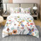 Kolibri 100% Baumwolle Bettbezug für Erwachsene,Blau Grüner Frühling Vogel Tröster Bezug,Pflanze Blume Bettwäsche Set,Bauernhof Natur Frühling Wildlife Bettwäsche Abdeckung mit 1 Kissenbezug 155x220