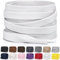 Miscly Cordones Planos de Algodón Encerado - Para Botas, Zapatillas y Zapatos, Disponibles en Varias Longitudes y Colores (Blanco, 91 cm)