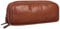 STILORD 'Flo' Leder Federmäppchen Groß echtes Rindsleder Mäppchen Vintage Pencil Case Stifte-Etui Retro Schlampermäppchen mit 3 Reißverschlüssen, Farbe:maraska - braun