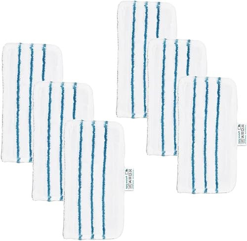Daaxing Washable Microfibre Mop Pads For Beldray BEL01097 Steam Cleaner Replacement Part,Easily Removed And Replaced (6PCS)