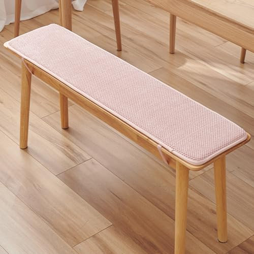 AmphaDeco Bankauflage Outdoor, rutschfeste Sitzkissen Bank Sitzpolster Innen, Bankkissen Bankauflage für Terrasse Sitzauflagen Bürostuhl Stuhlkissen Sitzauflage Gartenbank,Rosa,40x120cm