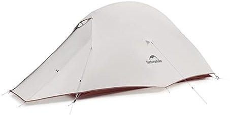 Naturehike Cloud Up Pro Zelt, 2024 Upgrade, ultraleichte Zelte, 1,75 kg (Alles Zubehör im Lieferumfang enthalten), Doppelzelt für 1 Personen, für Radfahren, Camping, Rucksackreisen (Grau-Einzelbett)