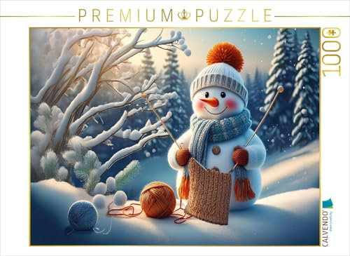 CALVENDO Puzzle Der Schneemann friert | 1000 Teile Lege-Größe 64 x 48 cm Foto-Puzzle für glückliche Stunden