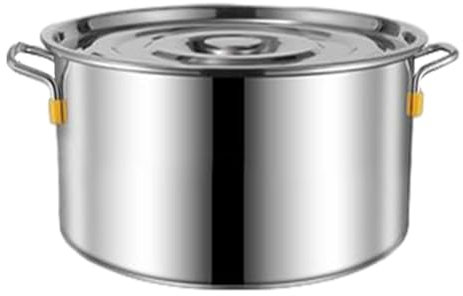 Olla de acero inoxidable para sopa, olla sopera de gran capacidad y tapa, olla de cocción a presión, guiso, olla para conservas, olla, olla para aceite, sopa, salmuera, pasta, arroz