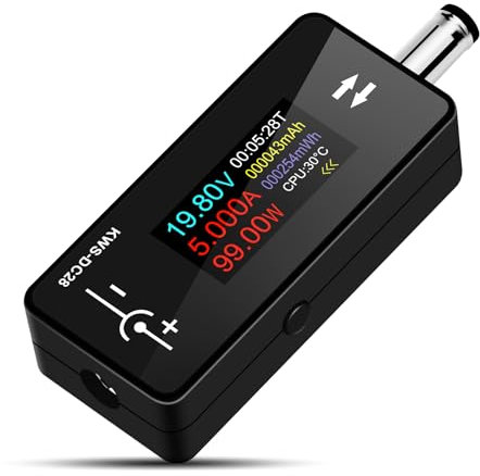 diymore Tester Messgerät, DC 5,5 * 2,5 Schnittstellentester, Digital Multimeter Strommesser Power Meter, Spannung Voltmeter, Strom, Leistungskapazität Detektor