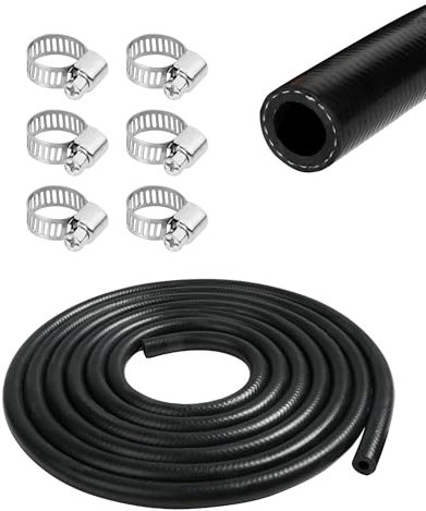 Flaconi Manguera de Combustible del Coche,Kit de Manguera de Gasolina,Manguera Gasolina, Manguera de Tubo de Línea de Combustible,Apto para Coches,Tractores,Motos,Vehículos Todo Terreno (Ø 8 mm)