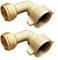 Lot de 2 raccords coudés en laiton 90 degrés 1,9 cm pour tuyau de jardin, adaptateur de robinet d'extérieur