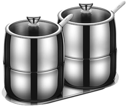 Paquete De 2 Coctelera De Acero Inoxidable Especias Doble Coctelera De Acero Inoxidable Pimientos Agujeros Ajustables