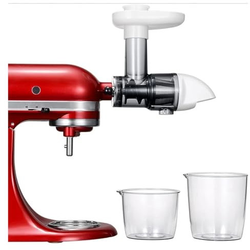 Pressage lent efficace, compatible avec KitchenAid, accessoires for extracteurs de jus blancs for mixeurs verticaux (hors unité principale), tête d'extraction nutritionnelle for fruits et légumes