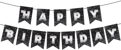 Galaxy Fishtail Alles Gute zum Geburtstagsbanner, Weltraum Banner Kein Basteln Erforderlich für Feiern Partys und Kosmische Events zum Thema Weltraum
