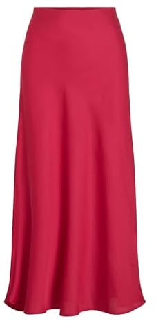 Vila Female Damen High Waist Midirock, eleganter Rock in Midi-Länge VIELLETTE High Waist