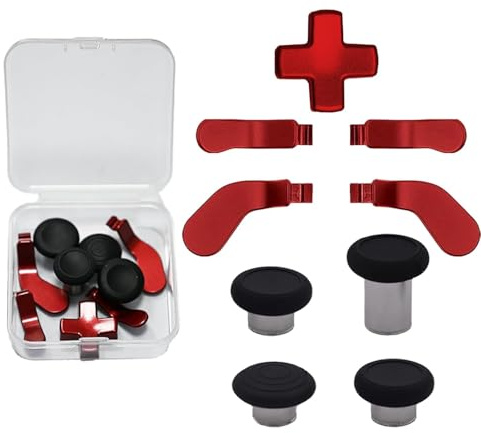 Ersatz‑Paddles‑Set für Xbox Elite Series 2 / Series 2 Core | 9‑in‑1 Ersatz‑Set für Xbox Elite Series 2 / 2‑Core, Paddles, Thumbsticks & D‑Pad (Rot)