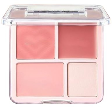 UZYXC Tavolozza 4-in-1 con Blush Creme, Consistenza Vellutata per un Bagliore Traslucido e Idratato, Ideale come Fard, Ombrello o Illuminante, Per un Make-up Versatile, Per uno Splendore Sano