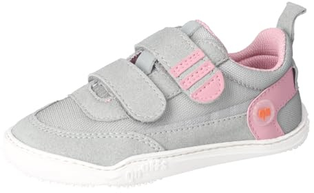 qnuffs Barfußschuhe Erle, Sneaker, Kinderschuh, Mädchen Klettverschluss, Naturkautschuk, Mädchen, Junge, Klatthalbschuhe, waschbar, Weite M