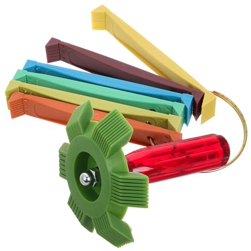 PACKOVE Lot de 2 Peignes à Ailettes en Plastique Vert pour Nettoyage et Redressage des Radiateurs et Condenseurs de Climatisation Automobile, Outil D'entretien Polyvalent Haute Efficacité