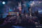 HARRY POTTER Póster Hogwarts, Escuela, Castillo, Luna Cartel 91x61 cm