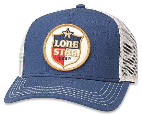 American Needle Texas Lone Star Beer Baseballmütze, offizielles Lizenzprodukt, verstellbar, Valin (Elfenbein/Marineblau), Einheitsgröße