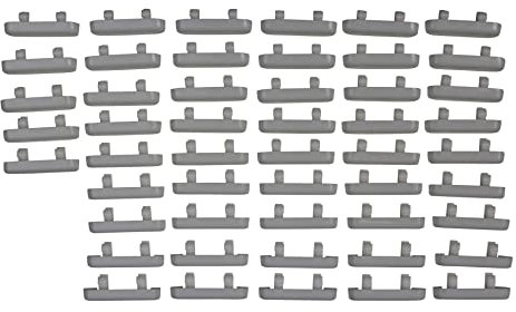 50 tapas de drenaje de ventanas de PVC para agujeros de drenaje de PVC de doble acristalamiento, color blanco