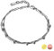 Kim Johanson Edelstahl Damen Armband *Dream* in Silber, Gold & Roségold | Armkette mit beweglichen Kugeln | Boho Schmuck | Verstellbar inkl. Schmuckbeutel (Silber)