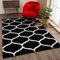 SANAT Madrid Shaggy Teppich - Hochflor Teppiche für Wohnzimmer, Schlafzimmer, Küche - Schwarz, Größe: 120x170 cm