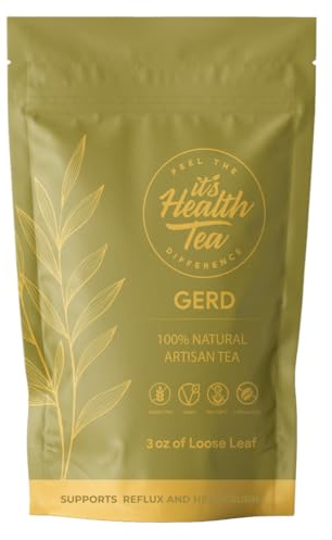 GERD Relief Herbal Tea: 8-Digestive Herb Blend, Natural Acid Reflux & Heartburn Aid, Pre/Post Meal Support, 3oz with 35 Bags