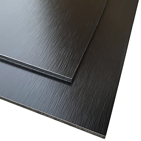 Panneau Composite Aluminium Brossé Noir et Cuivre Reversible 3mm. Plaque alu avec au Centre un Polyéthylène (PVC) - 100 x 800 mm -