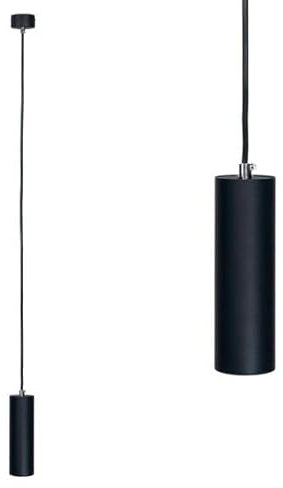 LumenTEC Spot GU10 Pendelleuchte, Hängeleuchte, Hängelampe 1-flammig, LED Drahtleuchte, Lampenfassung, Ø 5,6cm, GU10 Höhenverstellbar Lampenhalterung (KRD 56x170z)