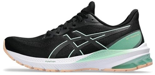 ASICS Damen GT-1000 12 Sneaker, Black/Mint Tint, 39 EU