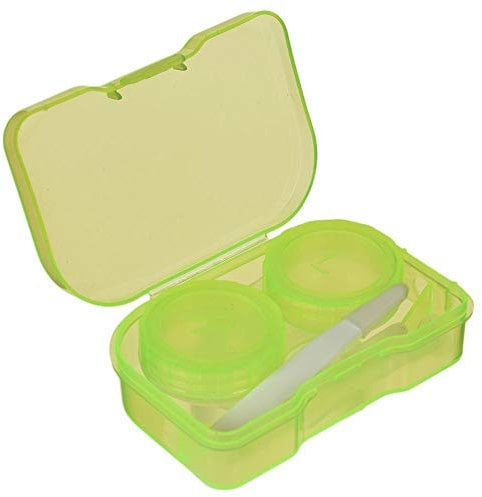 Lens Storage Cases, Contact Lens Cases,Mini Box Container, Mini Square Contact Lens Case With Mirror Women Colored Contact Lenses Box Eyes Contact Lens Container Lovely Travel Kit (Color : Pink) ( Col