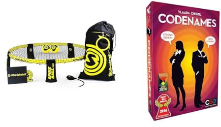 Spikeball Pro Kit (Turnier Edition) - Mit verbessertem, stärkerem Netz, neu designten Bällen für mehr Spin & Asmodee Codenames, Spiel des Jahres 2016, Familienspiel, Ratespiel, Deutsch