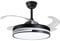 BEL AIR HOME - Ventilador ROBIN con Motor DC Silencioso, Aspas Desplegables, Luz LED 24W Ajustable 3000K/4000K/6500K, Mando a Distancia - Negro Mini