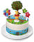 Kardasis Winnie l'ourson dessus de gâteau avec Figurines | Topper Comestible pour gâteaux | Décoration de gâteau pour l' anniversaire | 20 cm, 4 rubans 28x4 cm + 4 figurines en papier + 1 figurine 3D