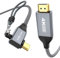 OHBUYAGN USB C to HDMI Cable 4K@60Hz,Right Angle UHD Thunderbolt 3/4 to HDMI Cable,Compatible with iPhone 15 Series, MacBook Pro/Air, Mac Mini, iPad Pro/Air/Mini,Surface,XPS,Galaxy etc（3M）