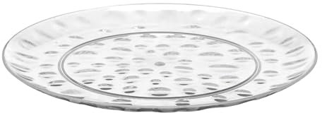 Assiette plate en plastique à pois 30 cm transpa collection LEKNES