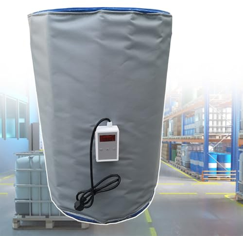 Metal Oil Drum Heater, Flexible Metal Oil Drum Heater, Drum Heating Element, with Digital Temperature Control 86-302℉ for Factory Industrial,220V-Grey