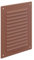 Lüftungsgitter Schlitz-Gitter Abluftgitter Lamellengitter mit Insektennetz ABS-Kunststoff Eckig (Braun-RAL8017, 17cm x 23cm)