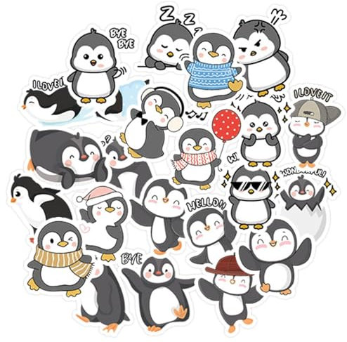 HDGSAFD 92 Pinguin-Aufkleber, Kreative Cartoon-Aufkleber, DIY Tassen-Notizbuch-Scrapbook-Aufkleber, Lustige Aufkleber