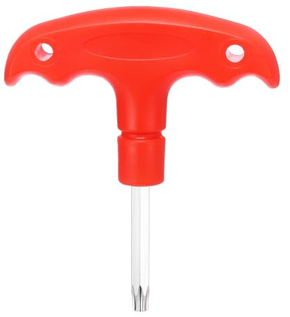 sourcing map Golf Spike Wrench Tool T25 Golf Torque Wrench Stainless Steel Golf Head Adjustment Tool Golf Driver Torque Tool with Plastic Handle for Golf Club Driver Shaft Adapter, Red