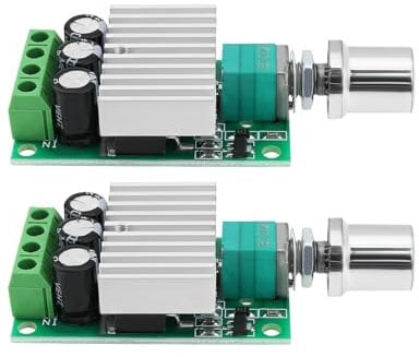 OTOTEC 2Pcs PWM DC Motor Speed Controllers 12V-24V 10A Fan Motor Dimmer Speed Regulator 50x32x16mm for Fan Motor Speed Control LED Light Control