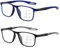 Roinaid Gleitsichtbrille Herren 2 Paare Gleitsichtbrille Damen,Intelligente Zoom Lesebrille Bequem und Langlebig Gleitsicht Lesebrille Leicht und Flexibel für Klare Sicht Im Nah und Mittelbereich