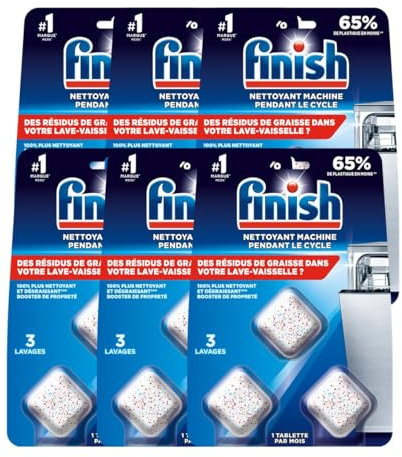 Finish Nettoyant Machine Pendant le Cycle 3 Tablettes - lot de 6