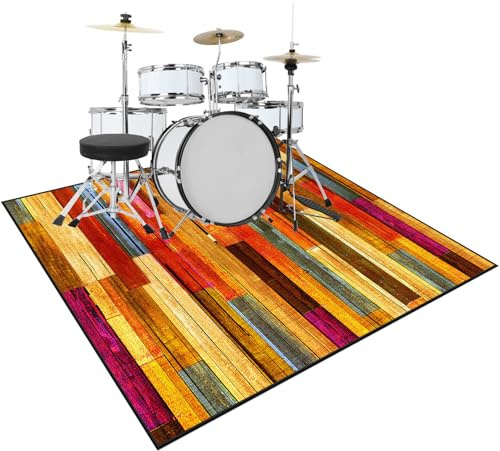 EYKWKB Elektrisches Schlagzeug Teppich, Drum Teppich, Schlagzeugteppiche Professionelles Schallschutz Trommelmatte, Music Carpet Innen und Außen, Trommelteppich für Studio Wohnung 120 x 70 cm