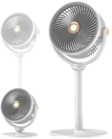 Stående fläkt för sovrum Ventilator med justerbar höjd | Bordsfläkt med 90 graders justerbar vinkel För sovrum, vardagsrum, kontor, studentrum, skrivbord, golv, inomhus och utomhus
