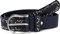 styleBREAKER Nietengürtel mit mehrfarbigen kleinen Nieten, Gürtel Kunstleder Einfarbig, kürzbar, Hüftgürtel Unisex 03010071, Farbe:Midnight-Blue/Dunkelblau, Größe:100cm