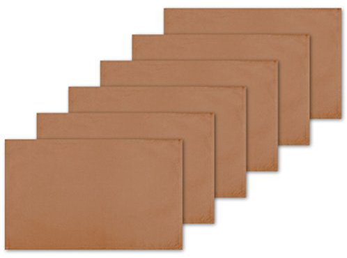 Bestlivings 6er Set Tischsets Platzset Tischuntersetzer Platzdeckchen Tischdeko Tischmatte Essensunterlage Maße 30x45 cm, Farbe: braun - Hellbraun